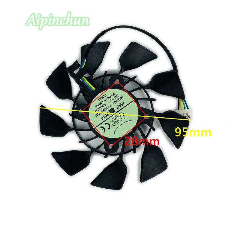 New 95mm T129215SU Cooler Fan For ASUS GTX780/780TI R9280/290/280X/290X Graphics Video Card Cooling Fan