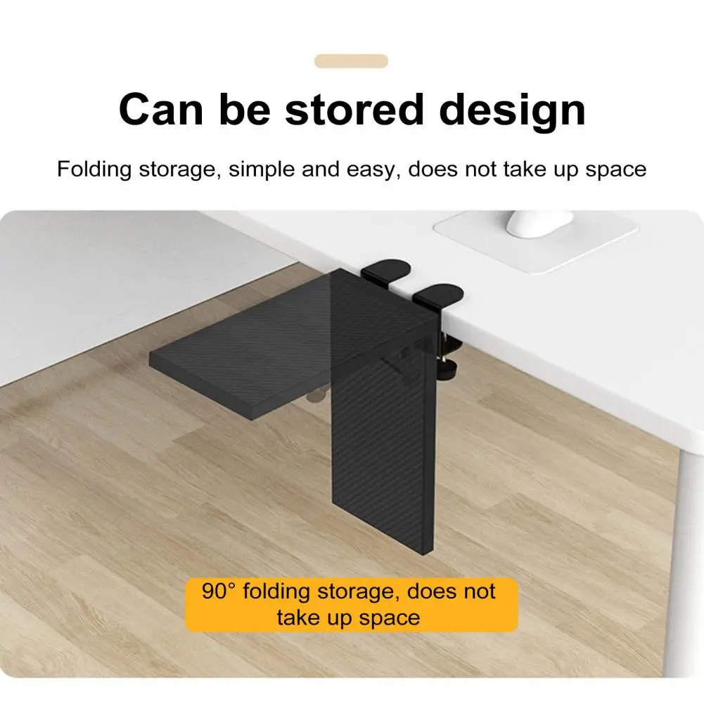 Foldable Desk Extender Adjustable Computer Desk Arm with Foldable Tray for Wrist Elbow Support Universal Office for Home