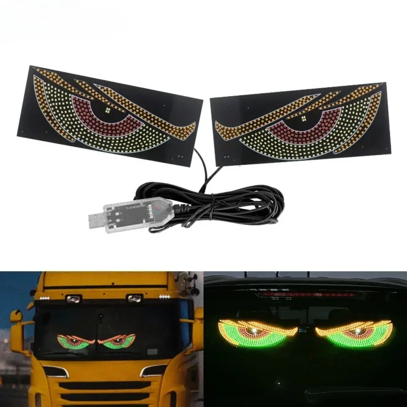 Cars with Animated Blinking Demon Eyes General Motors Flexible LED Display Front and Rear Windshield Dynamic Light - Image 4