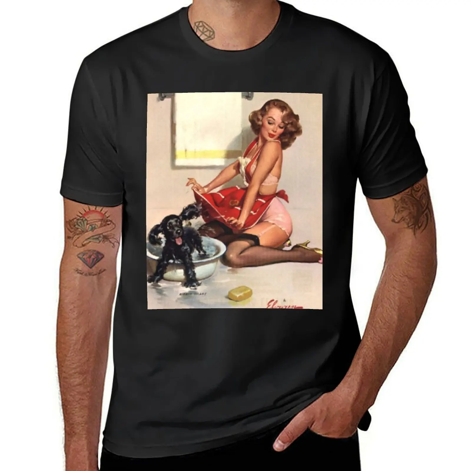 Pin-Up Girl - Elvgren - Vintage T-Shirt plus sizes aesthetic clothes new edition t shirts for men