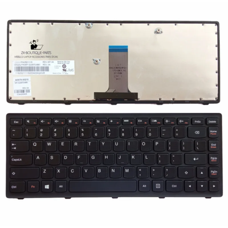 A++New For Lenovo G400S G405S G410S FLEX 14 US Keyboard BLACK