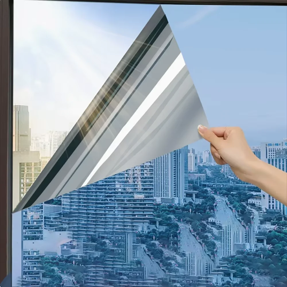 Sunscreen Heat Insulation Home Glass Film Privacy Protection Windows Balconies Bathrooms One-Way Mirrors Window Film Stickers