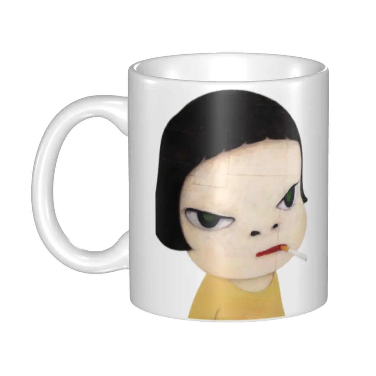 

Керамические кружки в стиле японской манги «Йошитомо Нара» для самостоятельного оформления, персонализированные кофейные чашки, креативный подарок