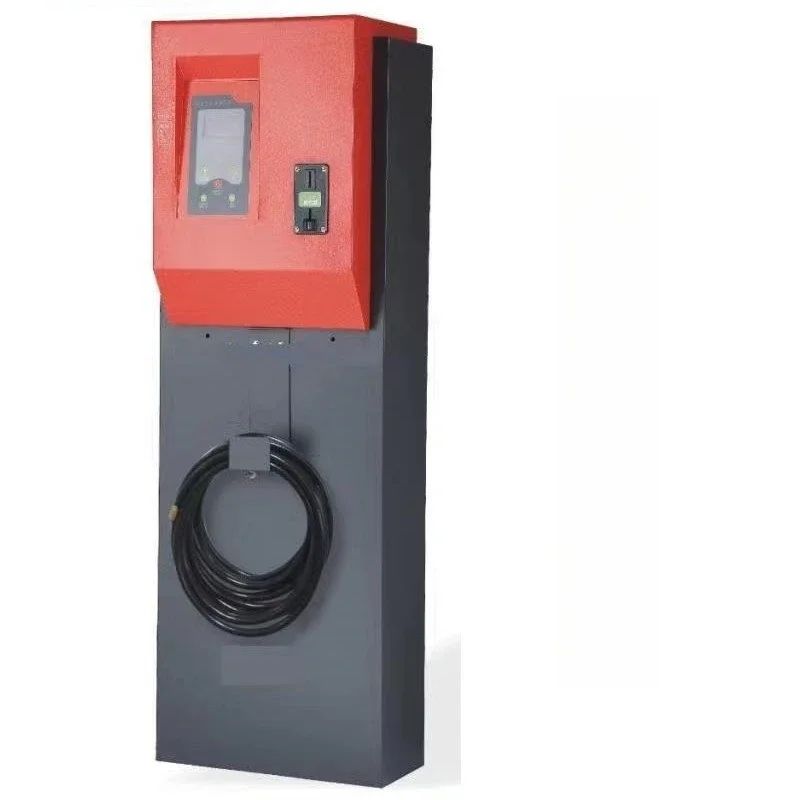 Coin-operated automatic inflator, vertical wall-mounted automatic inflator