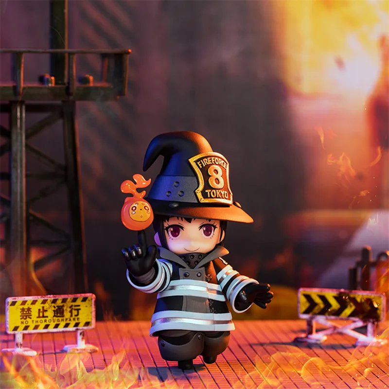 QINGCANG Original Studio Fire Force Anime Fire Brigade of Flames Tamaki Kotatsu Maki Oze Cute PVC Action Figure Doll Toys