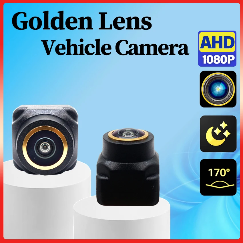 For Audi A4 S4 RS4 B8 8K 2009~2016 Golden 1080P AHD Rear View Waterproof High Quality Camera Trunk Handle Camera Backup Camera