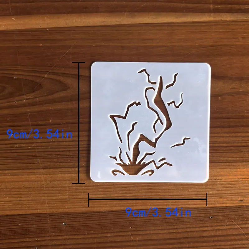 6PCS 9*9Cm Lightning DIY Layering Stencils