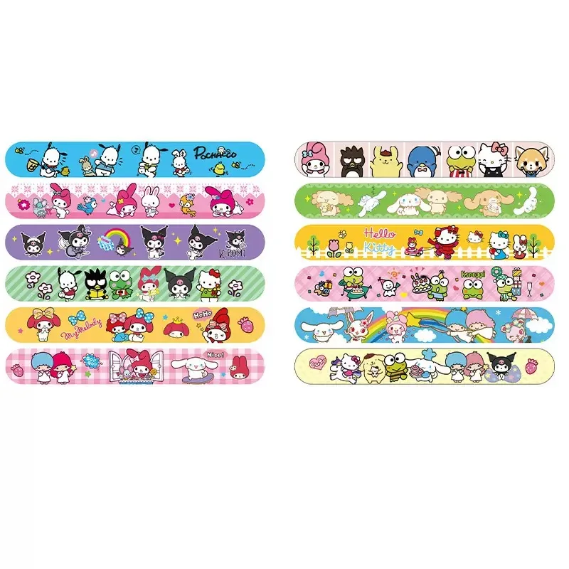 10-30PCS Hello Kitty Slap Bracelets for Kids Party Favor Toys Kuromi Wristband Bracelets Classroom School Prizes Decoration