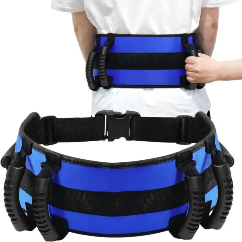 6 Nylon Padded Handles Gait Belt for Seniors Anti-Slip Adjustable Walking Assist Aid Safety Thicken Elderly Transfer Belt