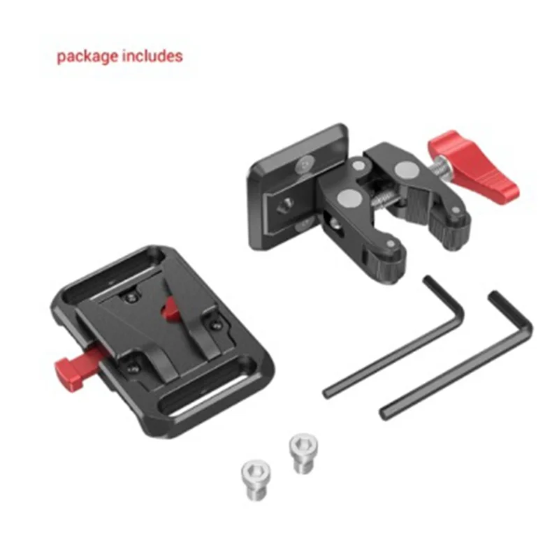 

Practical-Mini V Mount Battery Plate V-Lock Mount Battery Plate With Crab-Shaped Clamp For Universal Camera Parts Accessories 29