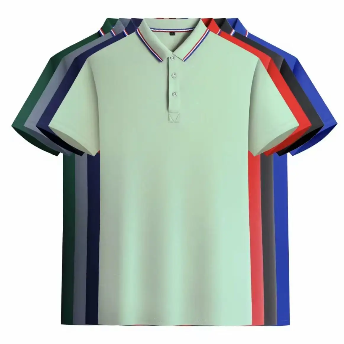 Multi-functional quick-drying breathable short-sleeved knitted polo shirt 145g