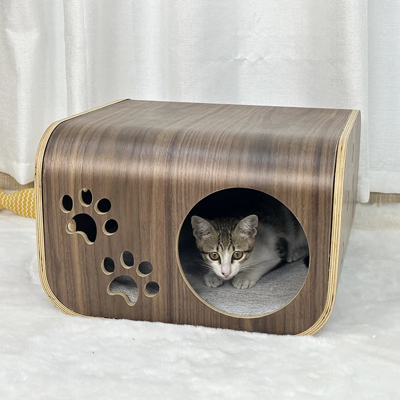 Solid Wood Cat Nest, Shoe Change Stool, People And Pets Share The Door, Low Stool, Four Seasons Universal Creative Cat Villa