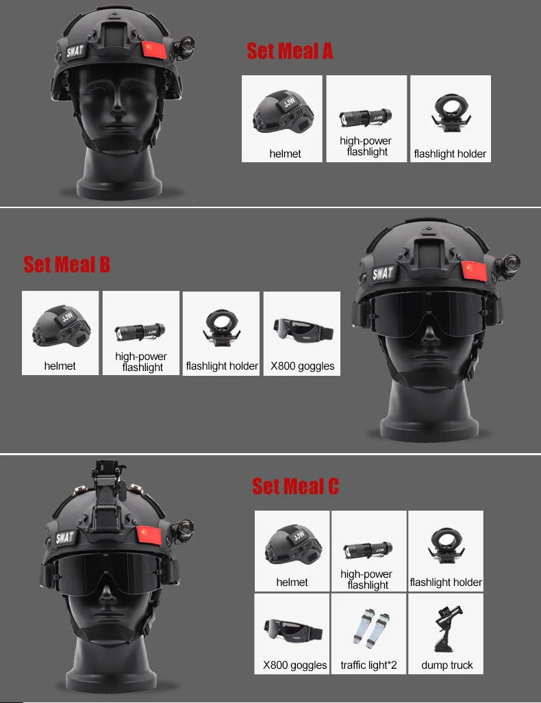 خوذة تكتيكية للمروحة العسكرية MICH2000 إصدار الحركة خوذة واقية CS خارجية غير عسكرية أو تستخدم الشرطة FAST PJ