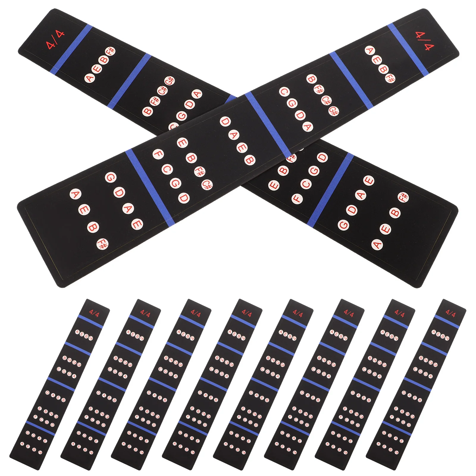 10 قطع من ملصقات وضع إصبع الكمان للطلاب، ملصقات لوحة الفريتس الشفافة، منحنى التعلم المحسن، آمنة وقابلة للإزالة للحجم الكامل #5