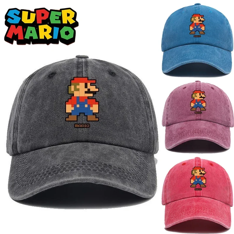 Super Mario Bros Baseball Caps Fashion 2023 Snapback Hats Adjustable Women Men Outdoor Vintage Washed Sports Caps Hip Hop Hats