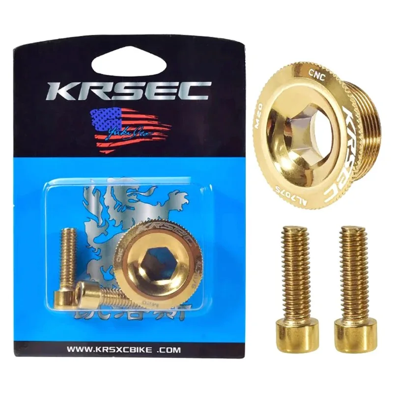 KRSEC Mtb Crank Screw M15 M18 M20 Bicycle Integrated Crankset Cover Cap Mountain Bike Hollowtech Connecting Rods cycling