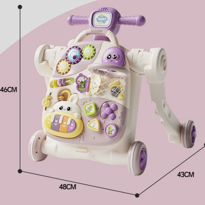 لعبة مشاية أطفال متعددة الوظائف - مناسبة للرضع من عمر 0 إلى 2 سنة. عربة المشي للتعليم المبكر للأطفال