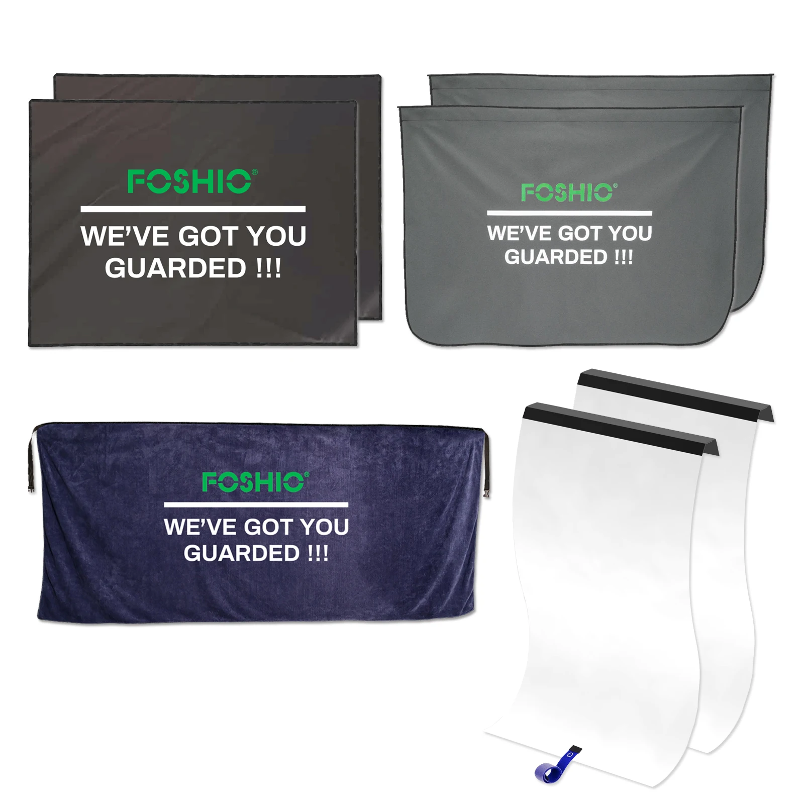 FOSHIO Car Door Panel Protection Tools Waterproof Cover Guards Side Window Film Tinting Glass Wash Vehicle Cleaning Accessories
