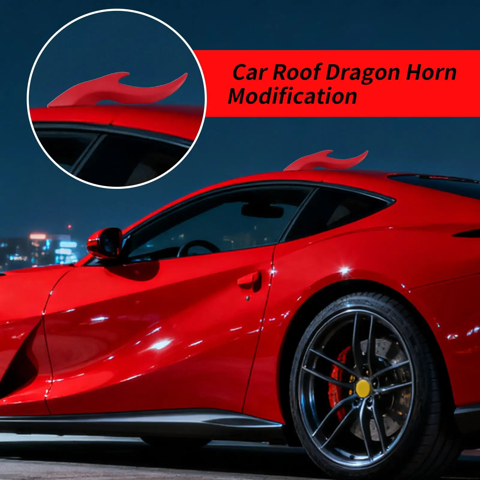 

Модификация рога дракона на крыше автомобиля, 2 шт., автомобильные украшения, внешняя 3D модификация без сверления, крепление для велосипеда, грузовика, гольф-кара