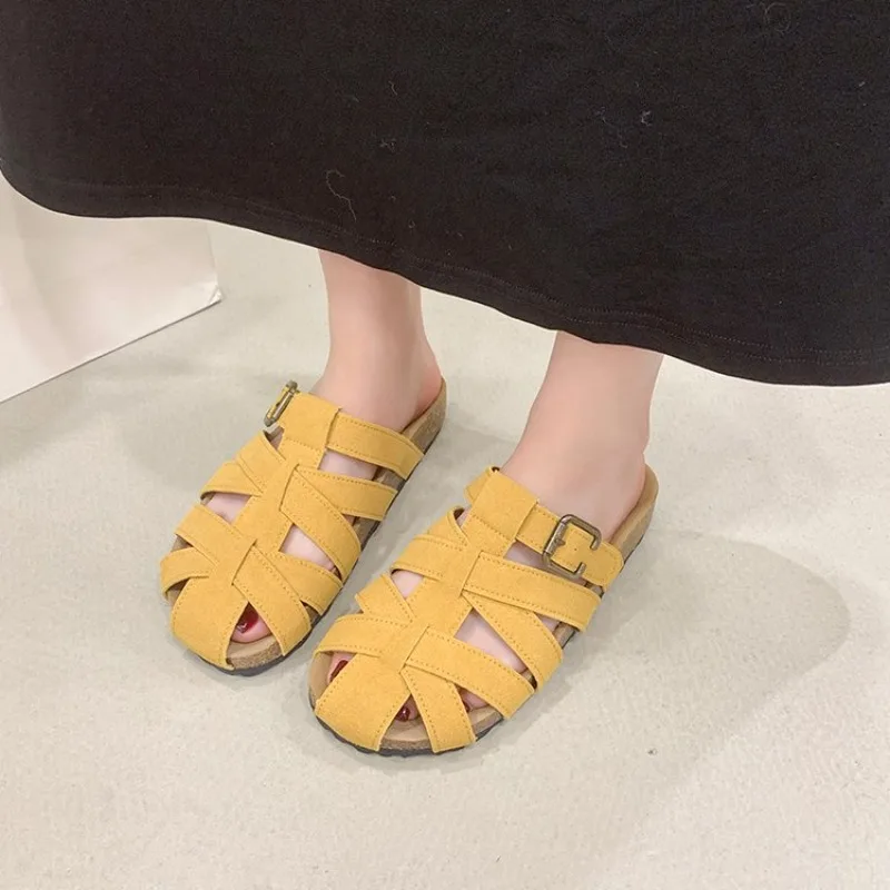 

Comfortable Soft Bottom Shoes Head Sandals Half Slippers Breathable Casual