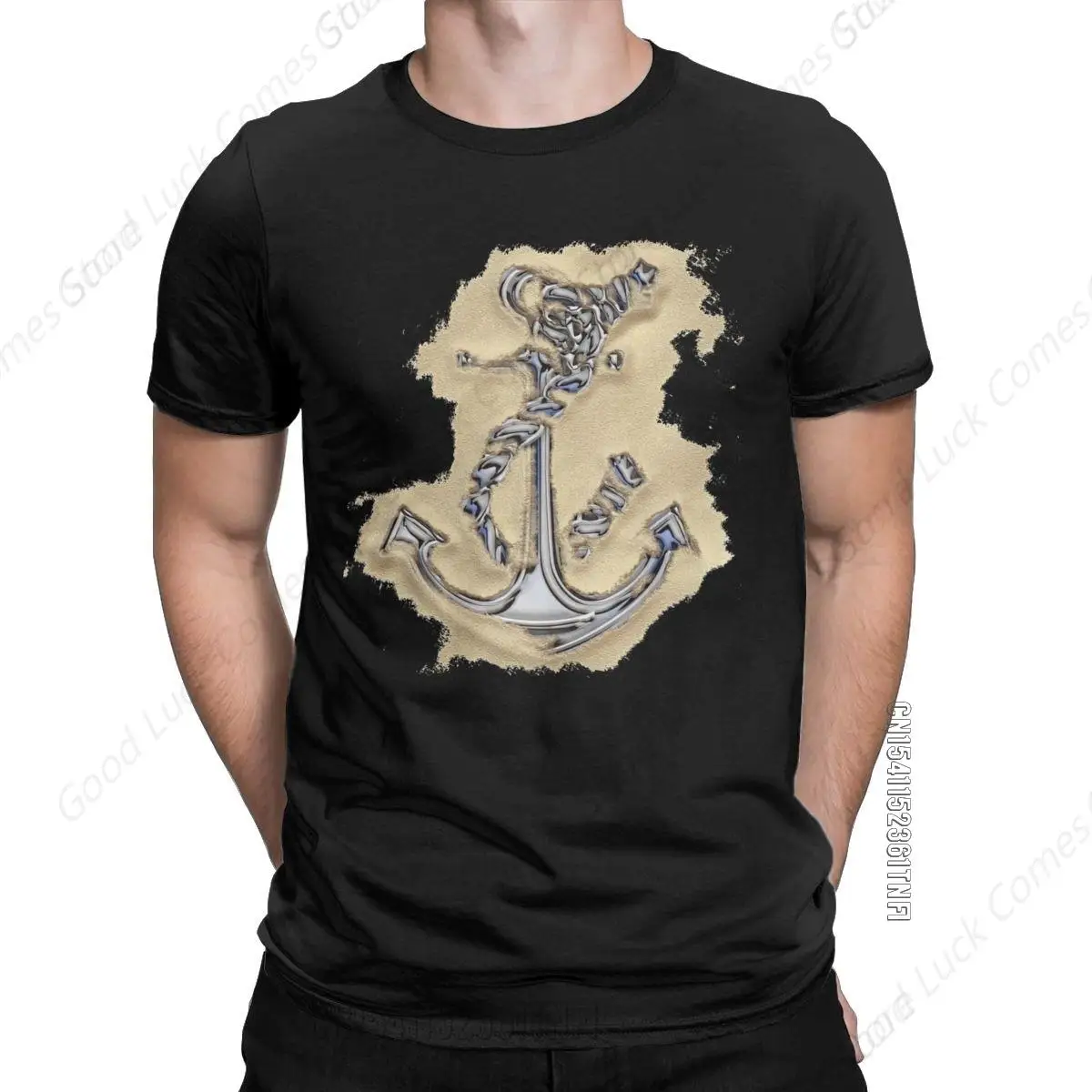 Chrome Anchor In Sand T-Shirts Men Vintage 100% Cotton Tees Round Neck Classic Short Sleeve T Shirts Designer Clothing