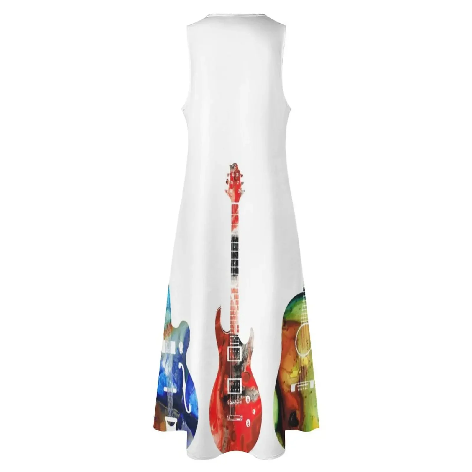Guitar Threesome - Colorful Guitars By Sharon Cummings Long Dress summer dress woman 2025 Dress
