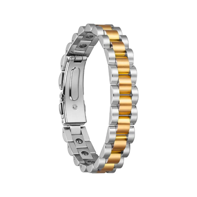 

Титановая стальная плетеная цепочка с отрицательными ионами, магнитотерапия, энергетический браслет, браслет 22 см, панк-рок, вечерние байкерские украшения для мужчин и мальчиков