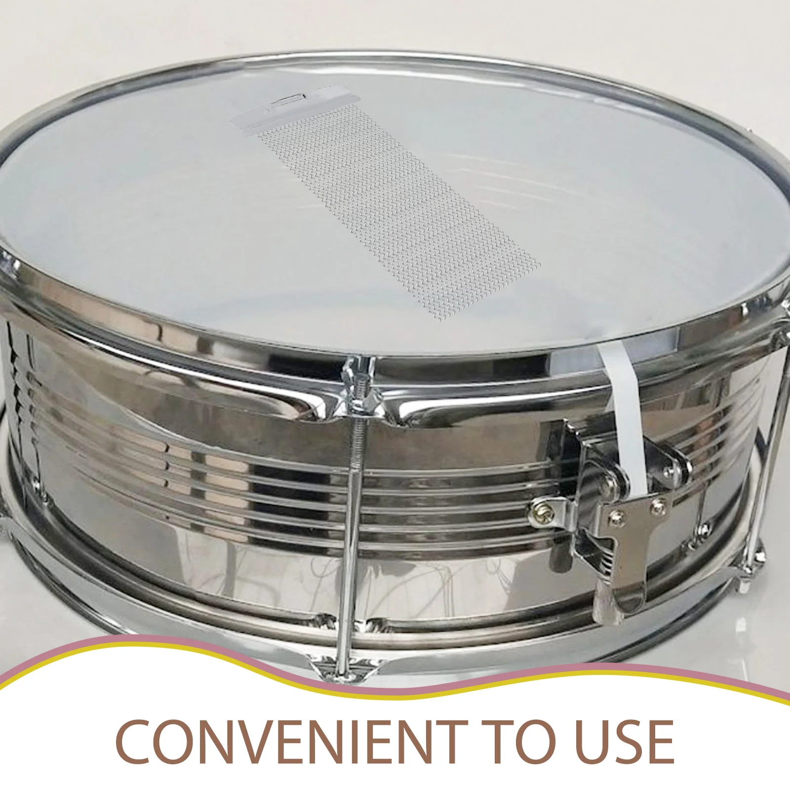 

Snare Drum Wire Straps Iron Material Anti-Choking End Plates Reduced Buzzing Durable Percussion String Belt Replacement