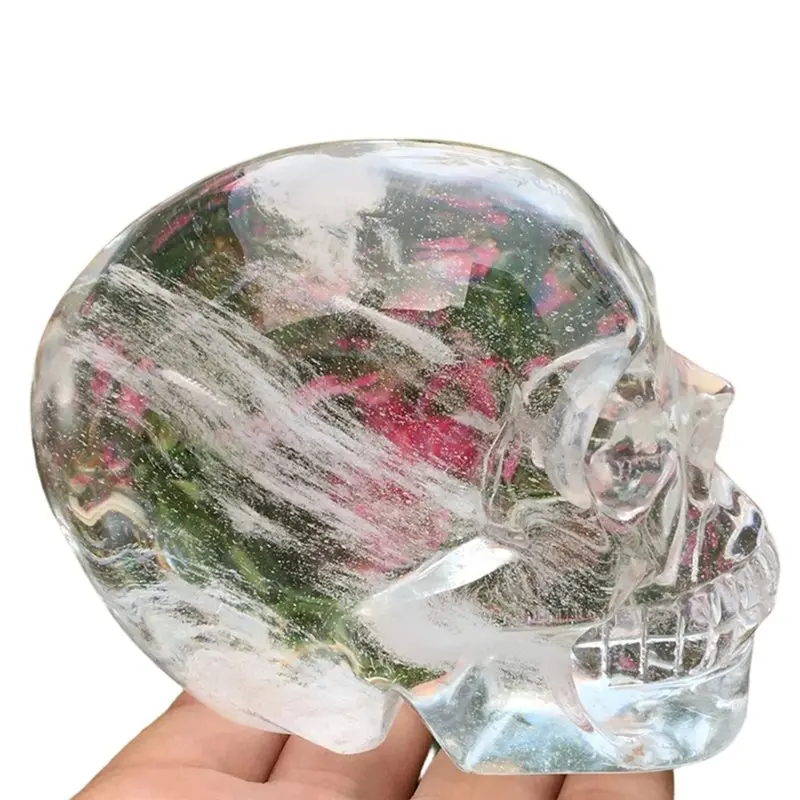 

Декоративная резная фигурка из кристалла FIZP в виде черепа, для комнаты, офиса, медитации и очистки воздуха.