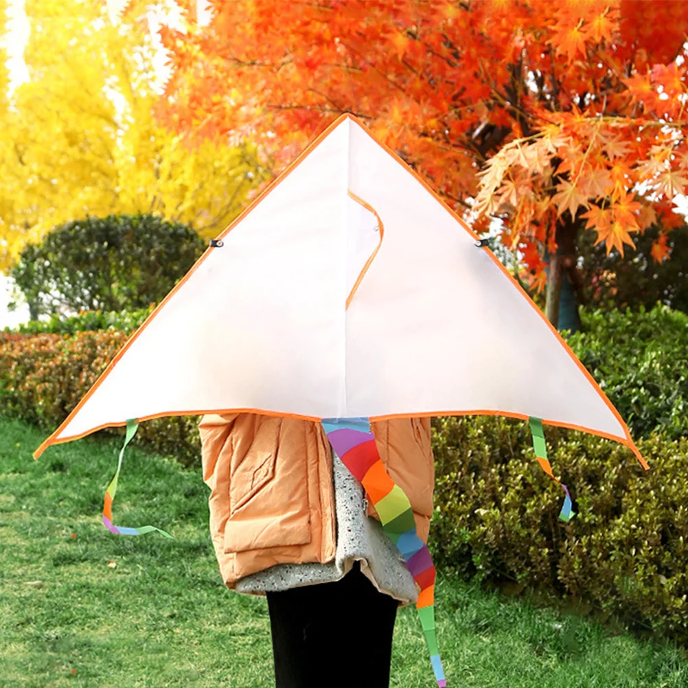 2Sets Kids DIY Kite Kit Blank Graffiti Kite Material Pack Creative Coloring Craft Set Outdoor Flying Game for Children Art Fun