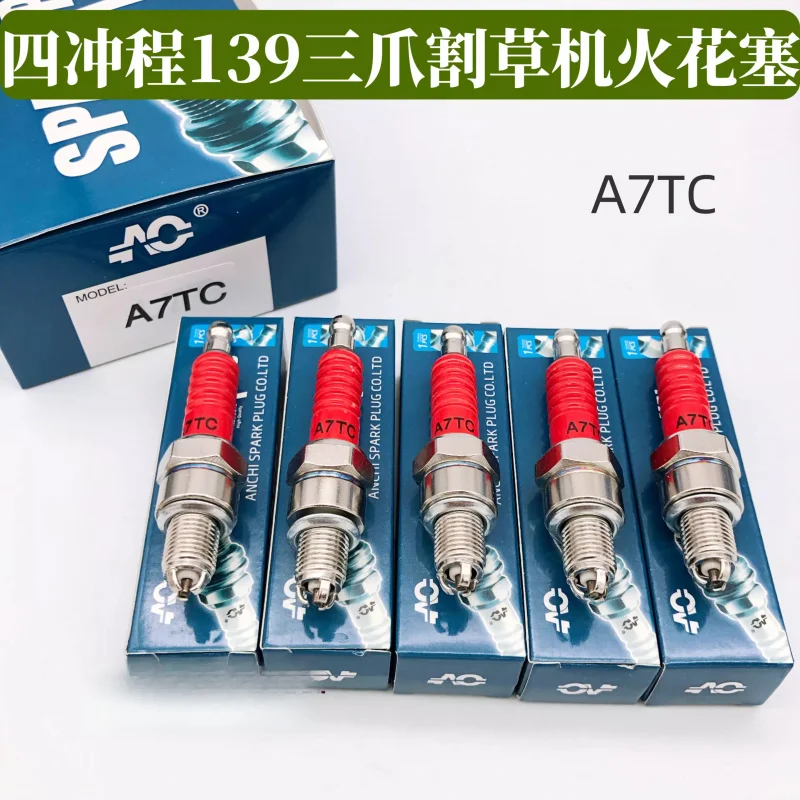 5 pcs for 139 four-stroke lawn mower three-prong spark plug A7TC