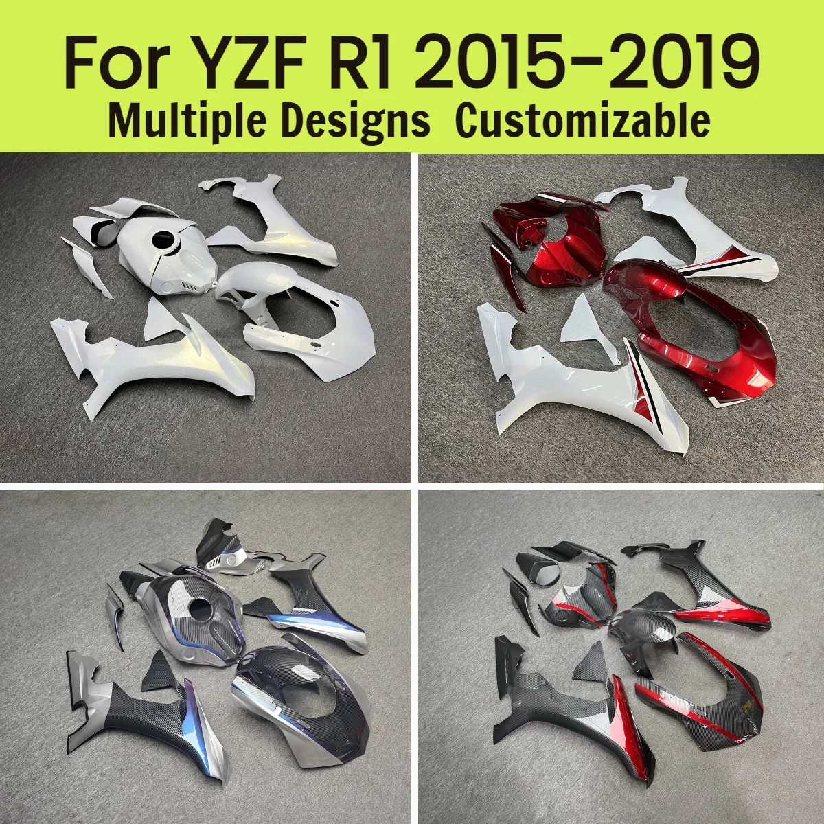 Aftermarket Fairing Kit for YAMAHA YZFR1 2015-2019 Motorcycle ABS Plastic Custom Fairings YZF R1 15-19