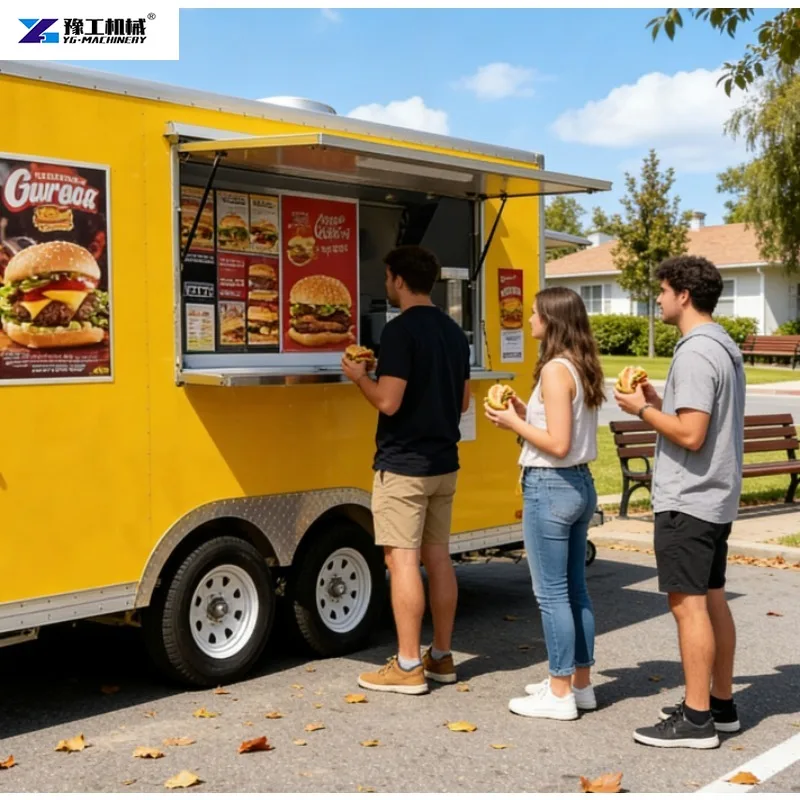 Catering Trailer Coffee Bar Mobile Restaurant Fully Equipped Pizza Burger Vending Vehicle