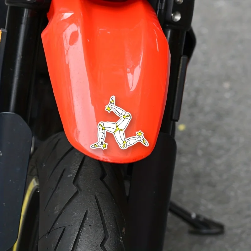 

2PCS/SET Jersey Triskelion Three Legs Man Stickers Waterproof Vinyl Decal for Motorcycle Car Helmet Decoration