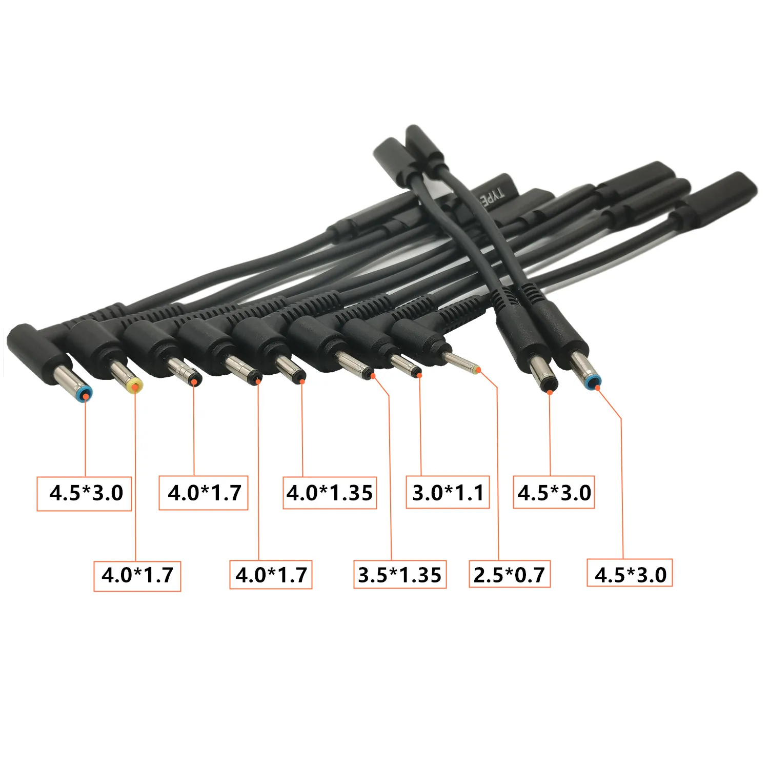 PD Spoof Adapter Plug Converter USB Type C Female to 4.0 x 1.7mm 4.5 x 3.0mm 5.5 x 2.1mm Male Laptop Dc Output Jack Connector