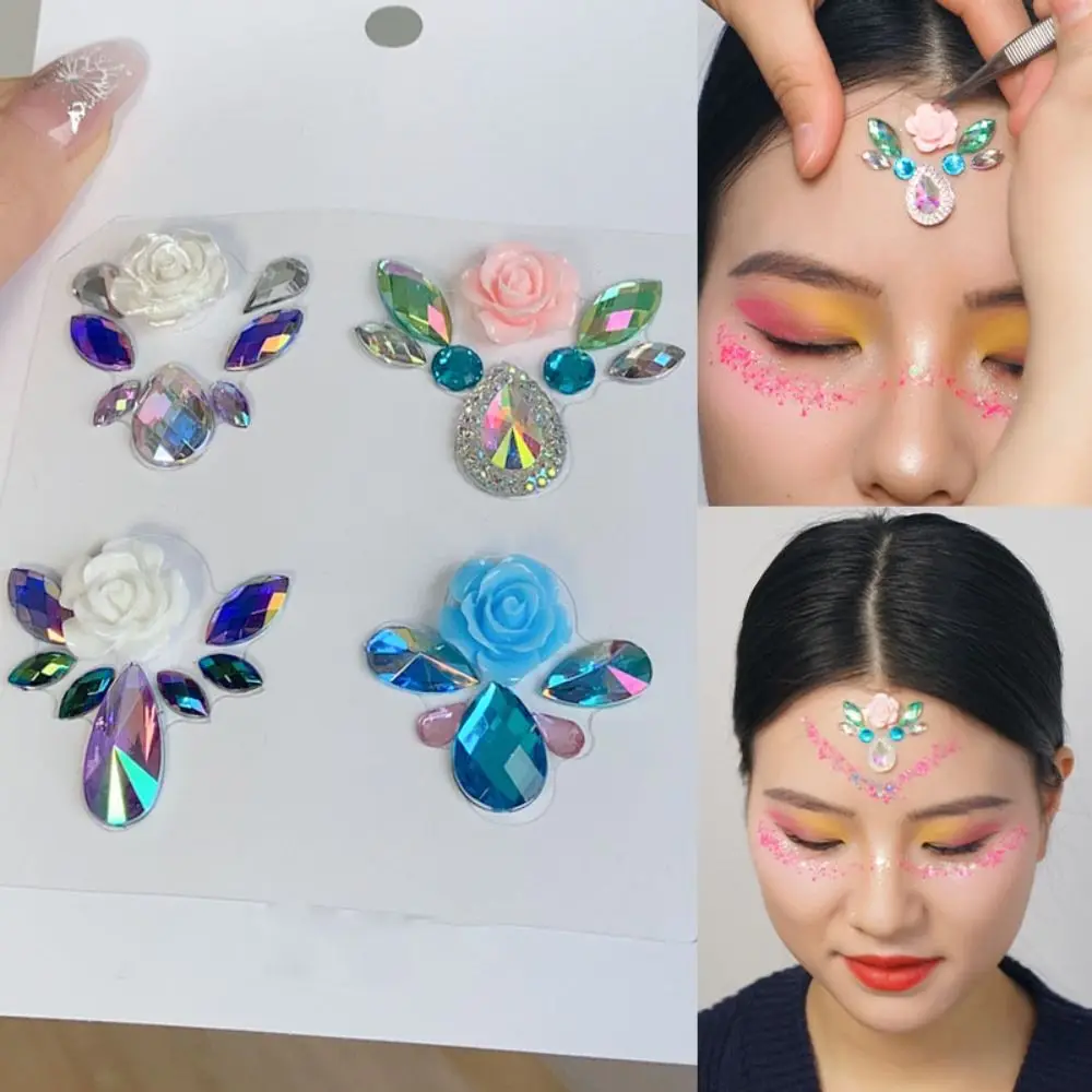 

1Pc Temporary Face Gems Stickers Long Lasting Waterproof Professional Eye Gems Makeup Stickers DIY Crystal Face Tattoo