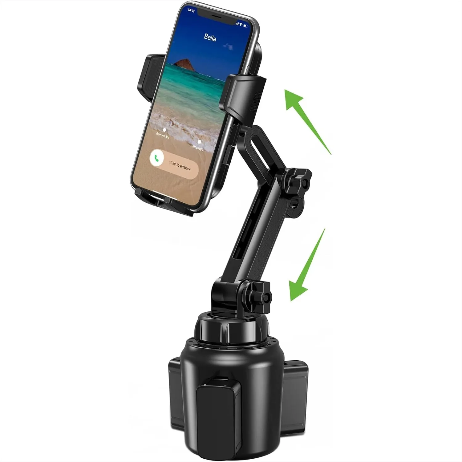 

Universal Cup Phone Holder For Car, No Shaking Adjustable Cup Holder Phone Mount With Expandable Base For Truck, Compatible With All Phones 1 Pack