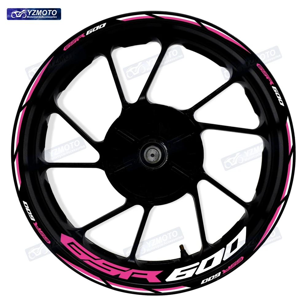 

For GSR600 GSR 600 Motorcycle Racing 17 Inch Front And Rear Wheel Hub Waterproof Sticker Reflective Rim Decal Decorate Stickers