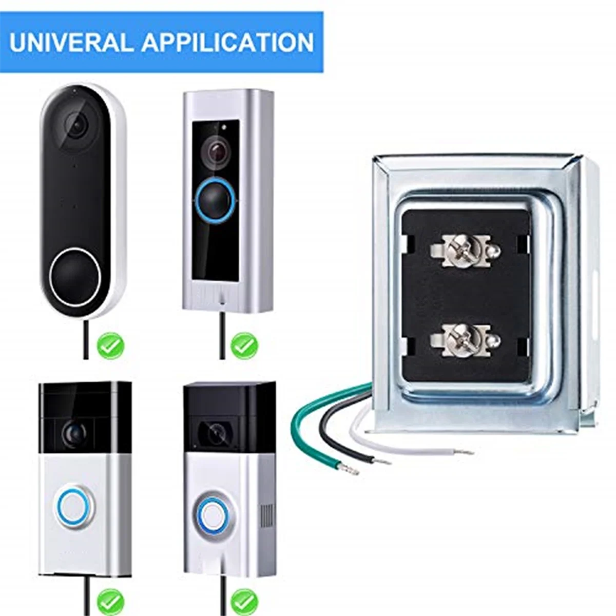 A002 Doorbell Transformer 16V 30VA Compatible with Ring Wired Video Doorbell,Easy to Install Door Bell Transformer for Home - Image 3