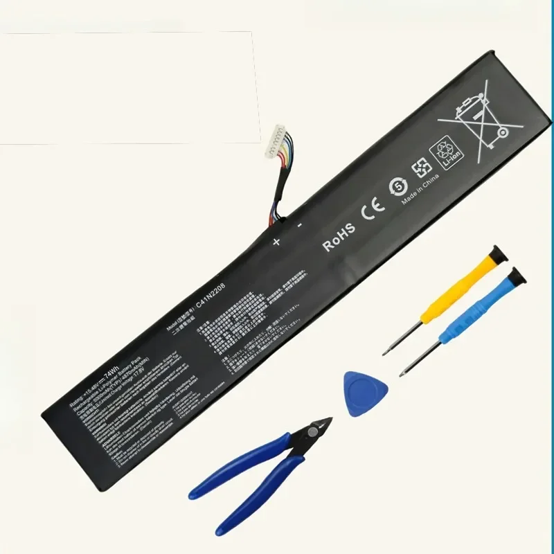 C41N2208 Battery For ASUS ROG ALLY Gaming Handheld series of RC71L/PC71L high capacity of 74Wh mod upgrade