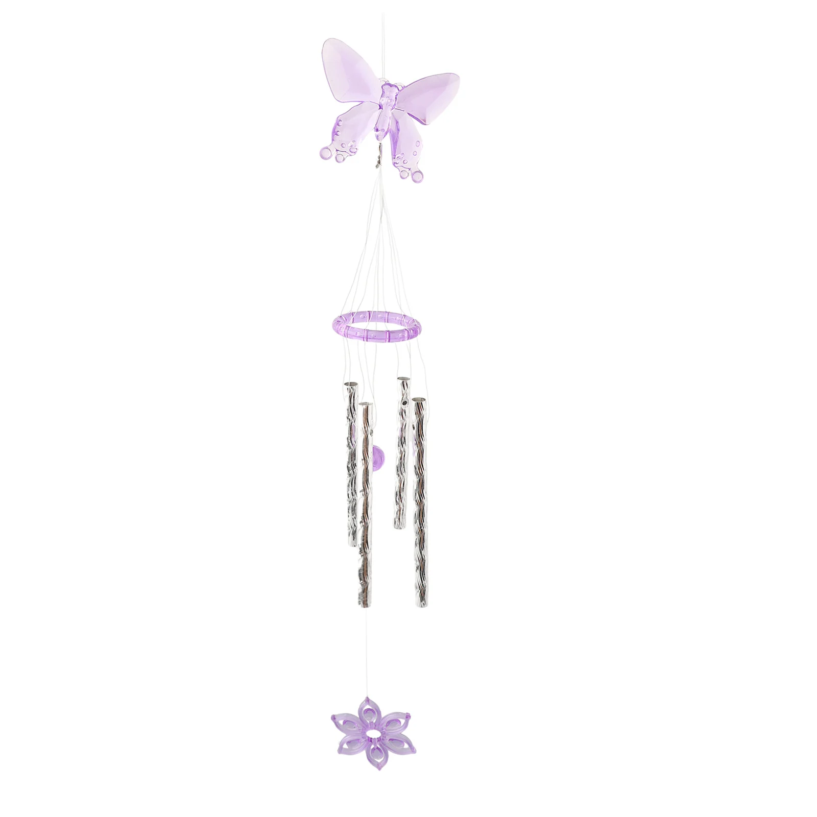 Yard Wind Chime Butterfly Garden Home Decor Metal Tubes Ornament Outdoor 40cm Healthy Plastic Good Luck Mascot