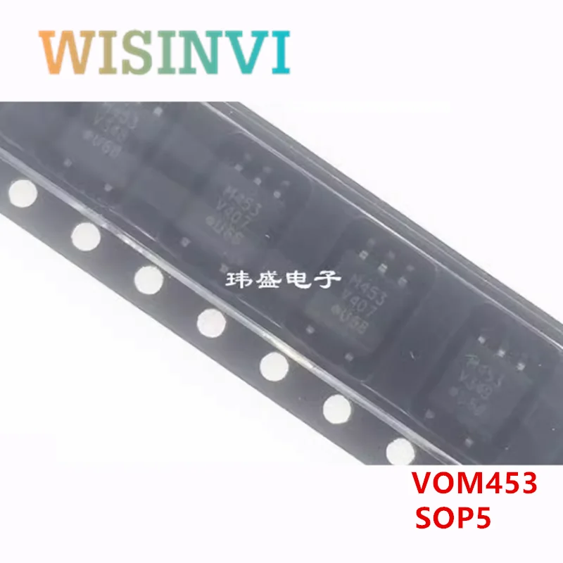 10PCS VOM452 M452 VOM452T VOM453 VOM453T M453 SOP5 ＆ VOM1271T M1271 VOM160NT M160N SOP4 OptoCoupler