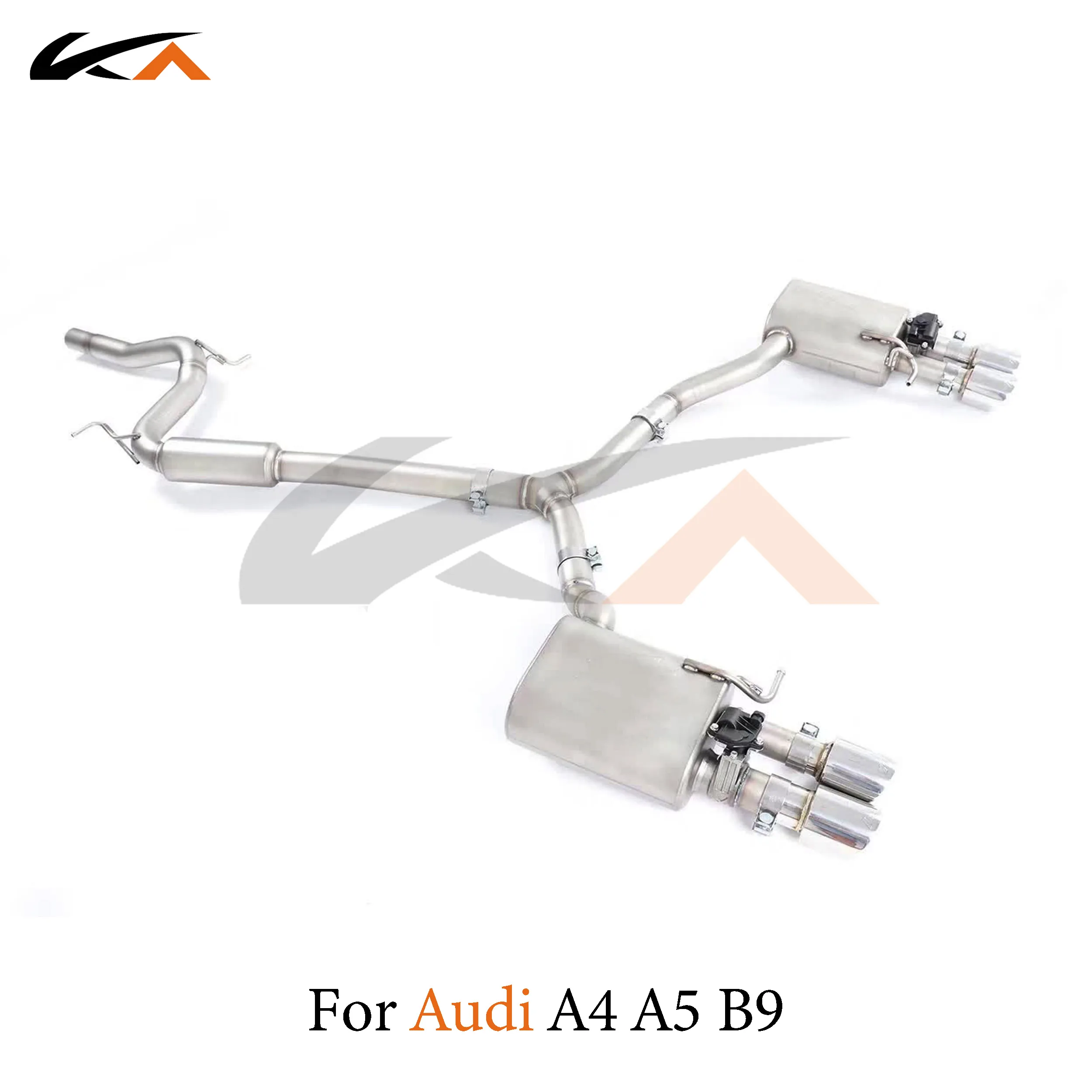 KA Tuning exhaust system stainless steel catback for Audi A4 A5 B9 2.0T performance auto parts muffler valve car accessories