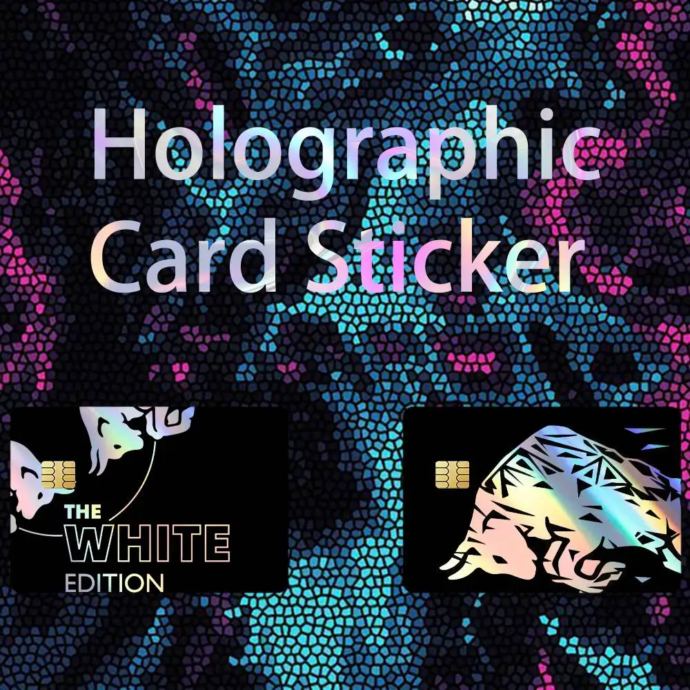 

Popular Fashion Bull Design Laser Holographic No Fade Credit Bank Debit Card Skin Sticker Film