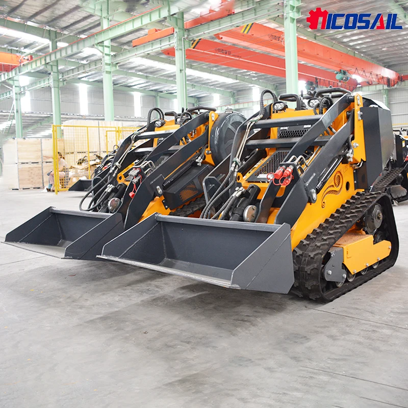 شحن مجاني مخصص 25HP Euro5/CE جرافة انزلاقية صغيرة الشركة المصنعة محرك كوبوتا انزلاق التوجيه مجنزرة الزاحف زلق توجيه تحميل #3