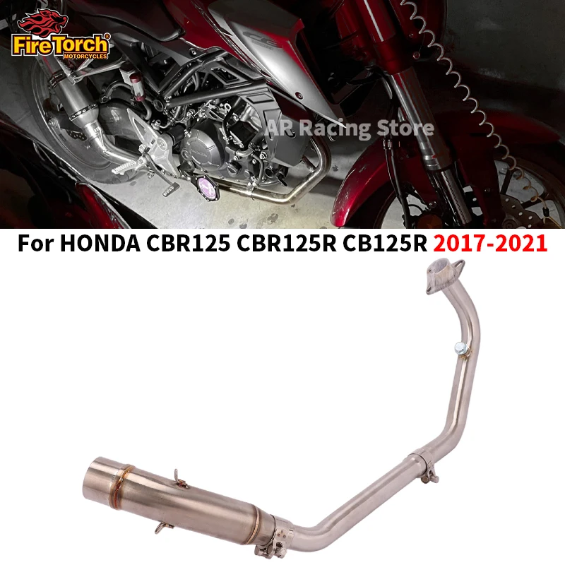 Silenciador de escape de motocicleta para Honda, Moto Modificar Front Link Pipe, Escape Slip, CBR125, CBR125R, CB125R, CBR 125R, CB 125, 2017-2021