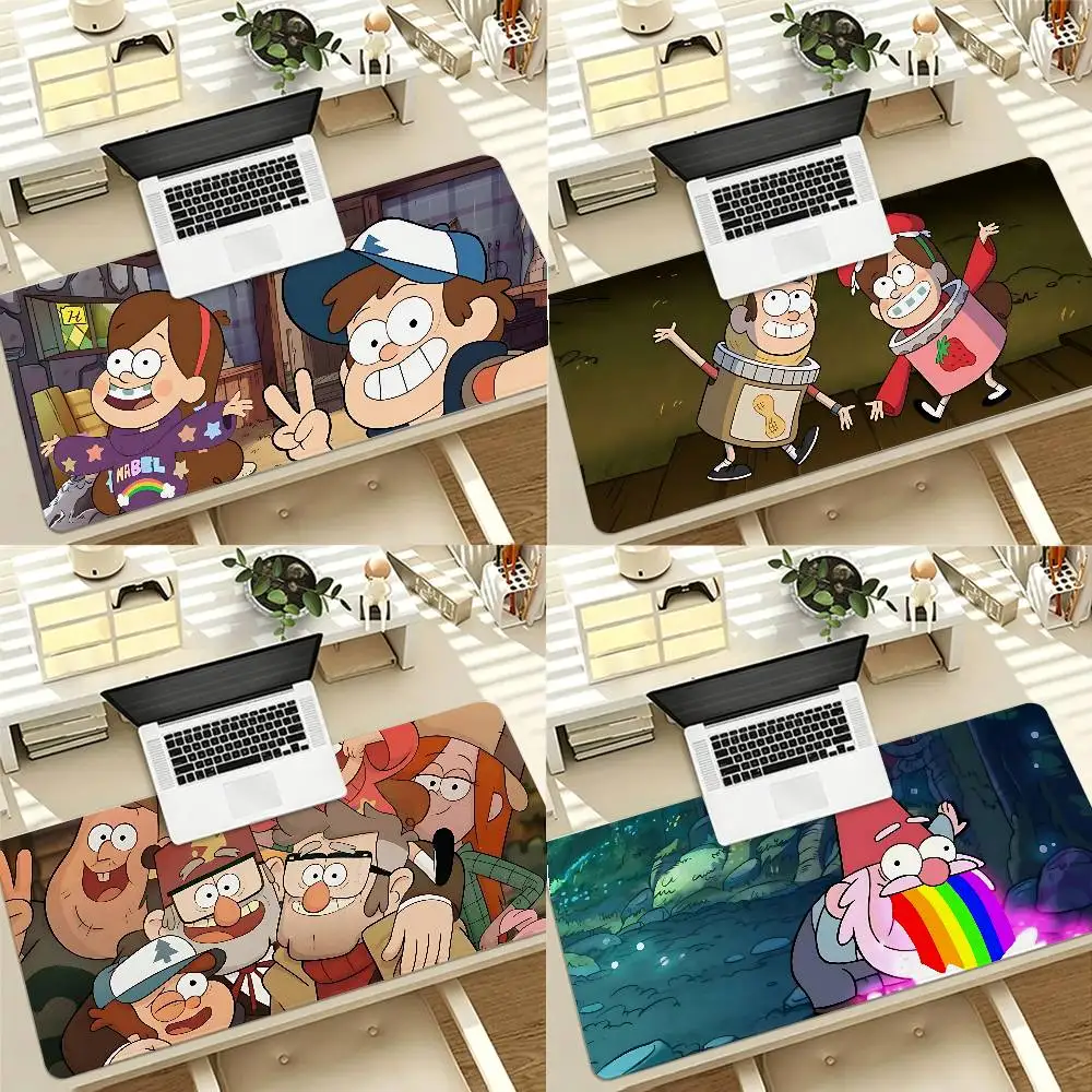 G-Gravity Falls Gaming Mouse Pad Non-Slip Lock Stitched Edge Large Office Desk Mat For Computer And Keyboard