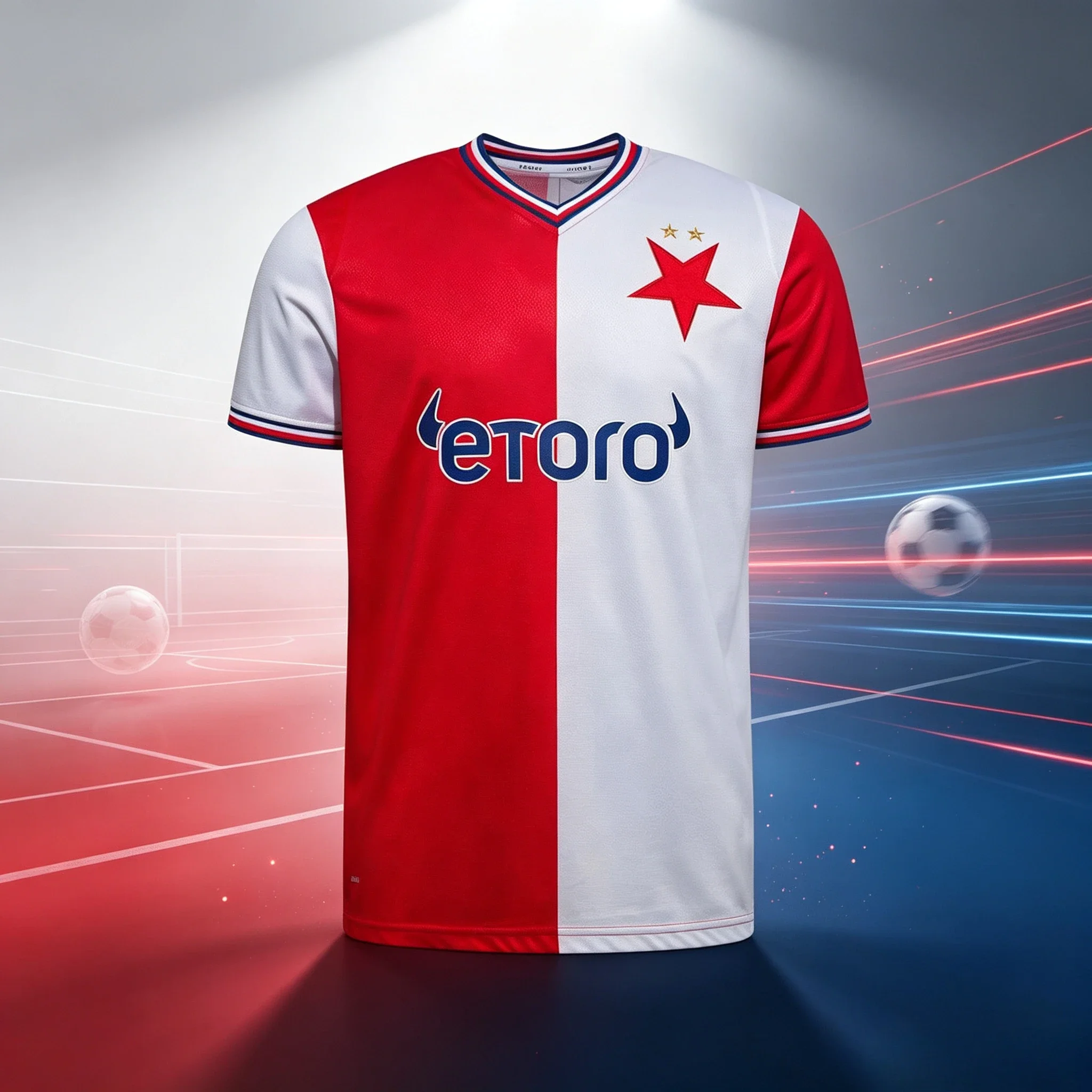 2026-27 New Slavia Prague Men 3D Print Football Jersey Y2K Oversized Family Casual T-shirt Suitable for Daily and Training Wear