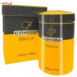 Cohiba-Simple Ceramic Humidor, 6 Cans, Yellow Cigar Accessories, Smoking Accessories, Hot Sale, Pf20201211