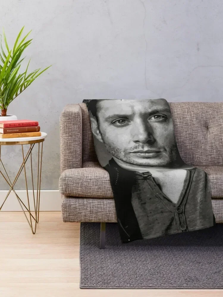 portrait of dean winchester Throw Blanket blankets and throws Loose Blankets